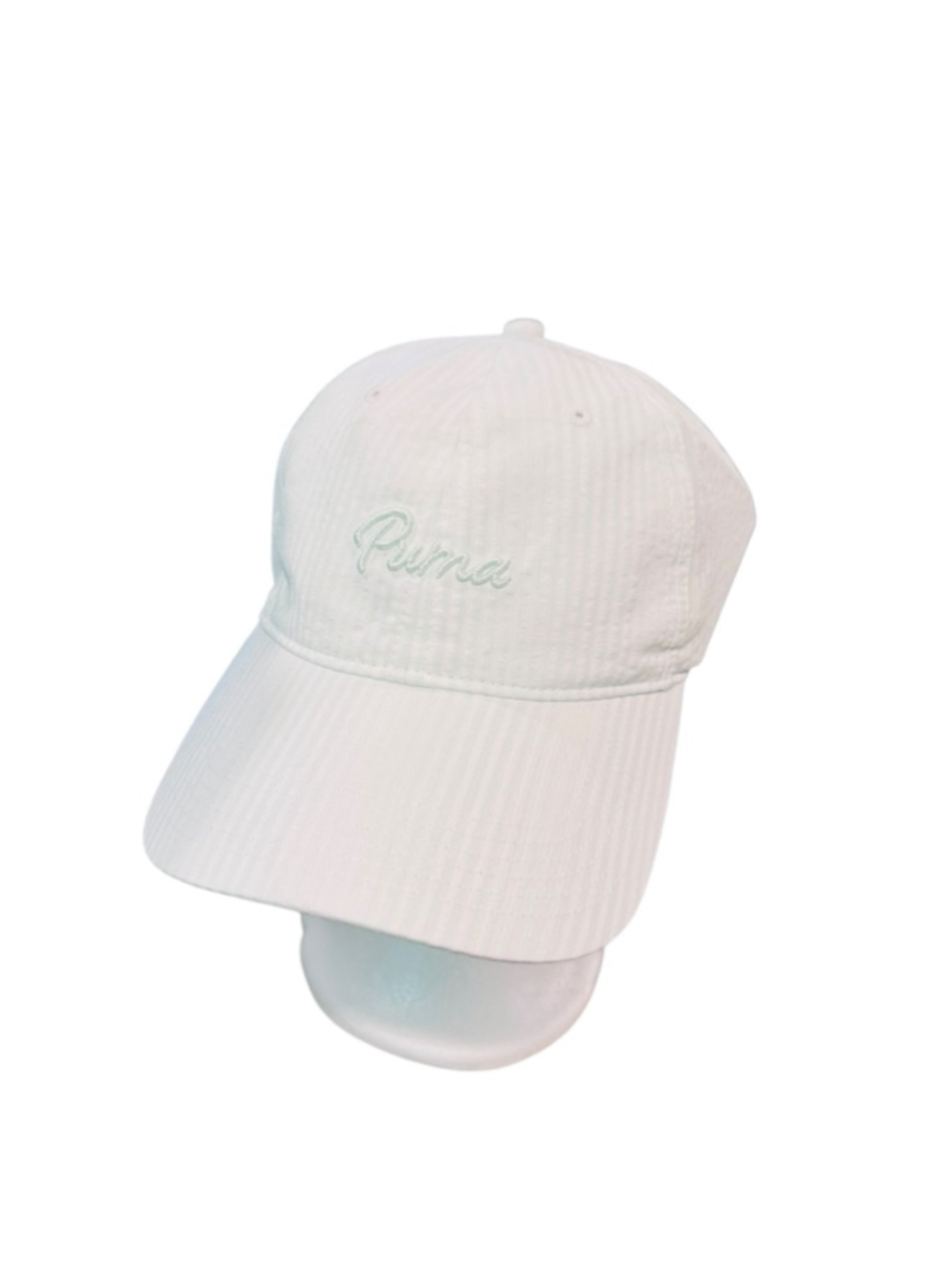 Women's Puma seersucker Dad Hat One Size White blue